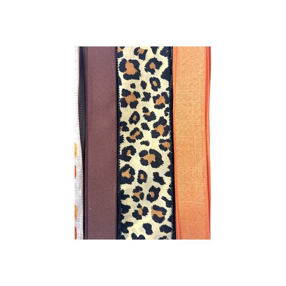 Fall Wreath Kit, Welcome to Our Pumpkin Patch sign Pumpkin Leopard Ribbon Bundle - Picture 5 of 5